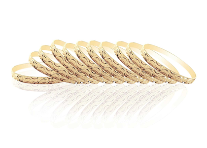 Gold Plated | Diamond Cut Bangles